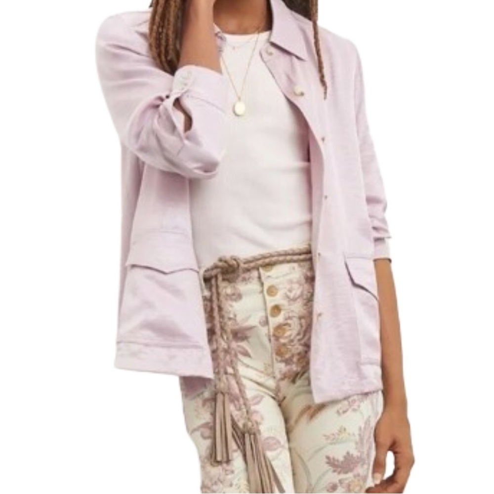 Anthropologie Current Air Clemence Shimmer Shirt Jacket
